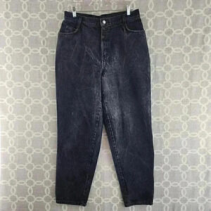 Vintage Gitano 100% Cotton Black Tapered Leg High Rise Women's Jeans 16